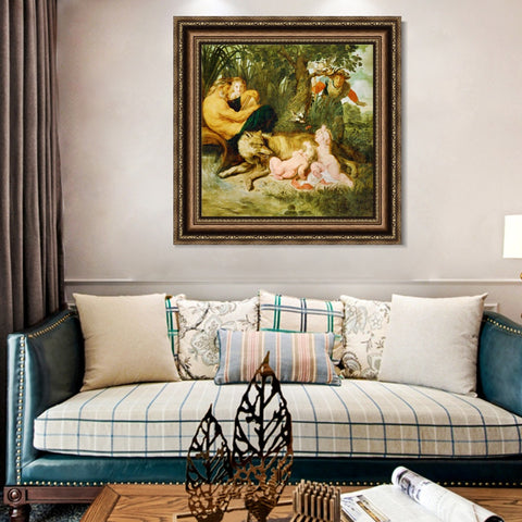 INVIN ART Framed Canvas Art Giclee Print Series#093 by Peter Paul Rubens Wall Art Living Room Home Office Decorations