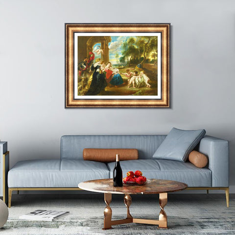 INVIN ART Framed Canvas Art Giclee Print Series#103 by Peter Paul Rubens Wall Art Living Room Home Office Decorations