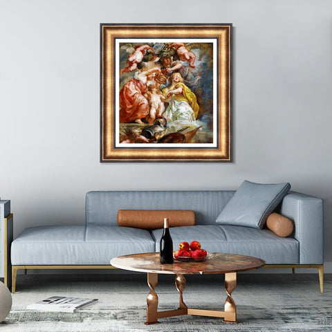 INVIN ART Framed Canvas Art Giclee Print Series#108 by Peter Paul Rubens Wall Art Living Room Home Office Decorations