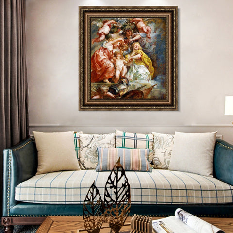 INVIN ART Framed Canvas Art Giclee Print Series#108 by Peter Paul Rubens Wall Art Living Room Home Office Decorations