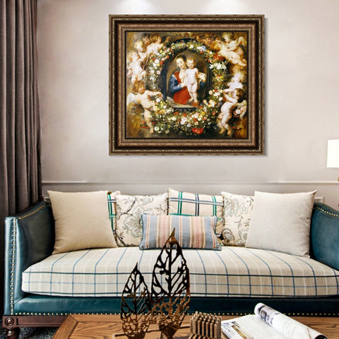 INVIN ART Framed Canvas Art Giclee Print Series#111 by Peter Paul Rubens Wall Art Living Room Home Office Decorations