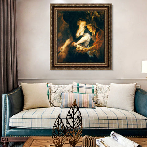 INVIN ART Framed Canvas Art Giclee Print Series#113 by Peter Paul Rubens Wall Art Living Room Home Office Decorations