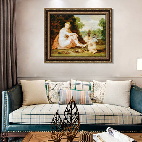 INVIN ART Framed Canvas Art Giclee Print Series#115 by Peter Paul Rubens Wall Art Living Room Home Office Decorations
