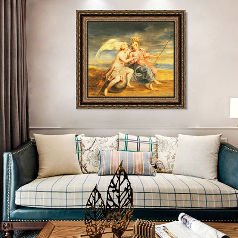 INVIN ART Framed Canvas Art Giclee Print Series#120 by Peter Paul Rubens Wall Art Living Room Home Office Decorations