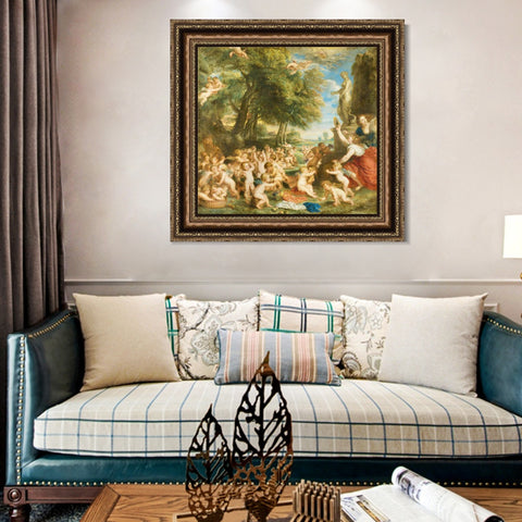 INVIN ART Framed Canvas Art Giclee Print Series#121 by Peter Paul Rubens Wall Art Living Room Home Office Decorations