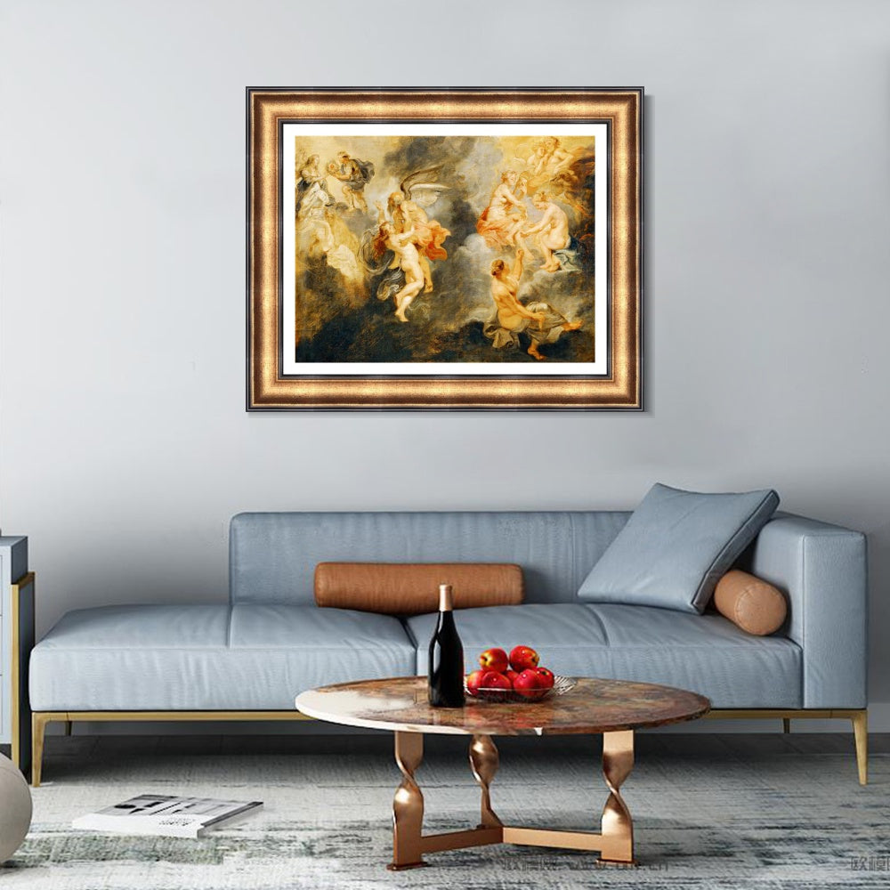 INVIN ART Framed Canvas Art Giclee Print Series#123 by Peter Paul Rubens Wall Art