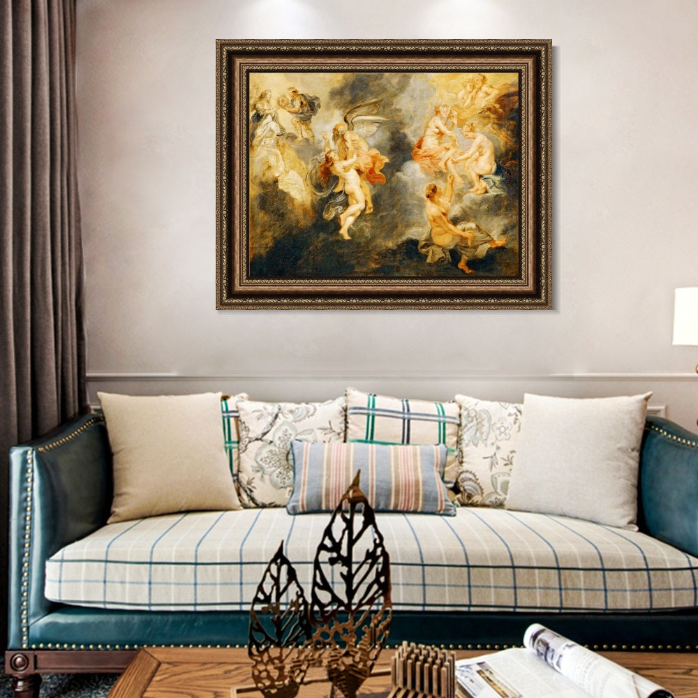 INVIN ART Framed Canvas Art Giclee Print Series#123 by Peter Paul Rubens Wall Art