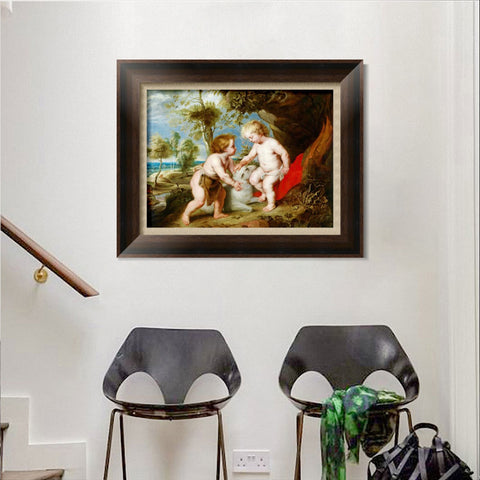 INVIN ART Framed Canvas Art Giclee Print Series#124 by Peter Paul Rubens Wall Art Living Room Home Office Decorations