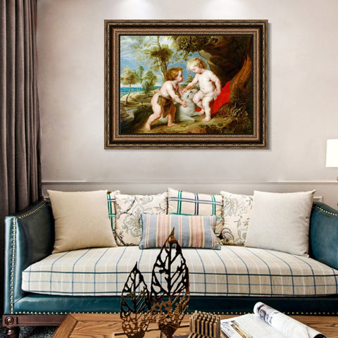 INVIN ART Framed Canvas Art Giclee Print Series#124 by Peter Paul Rubens Wall Art Living Room Home Office Decorations
