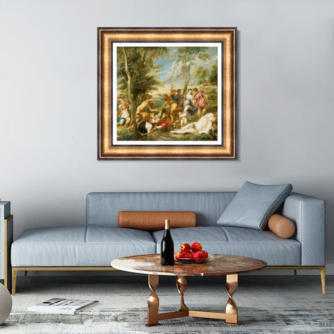 INVIN ART Framed Canvas Art Giclee Print Series#125 by Peter Paul Rubens Wall Art Living Room Home Office Decorations