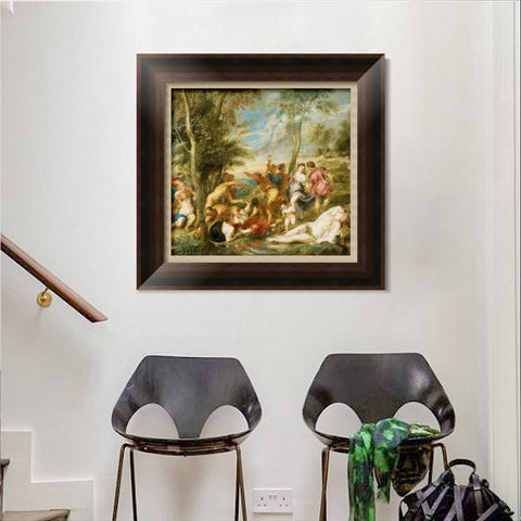 INVIN ART Framed Canvas Art Giclee Print Series#125 by Peter Paul Rubens Wall Art Living Room Home Office Decorations