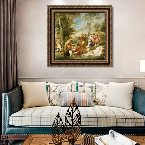 INVIN ART Framed Canvas Art Giclee Print Series#125 by Peter Paul Rubens Wall Art Living Room Home Office Decorations