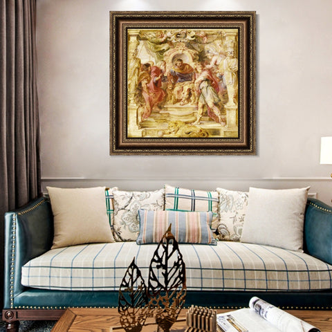 INVIN ART Framed Canvas Art Giclee Print Series#128 by Peter Paul Rubens Wall Art Living Room Home Office Decorations