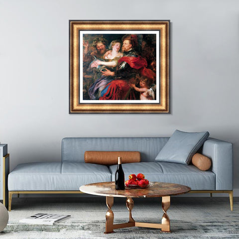 INVIN ART Framed Canvas Art Giclee Print Series#131 by Peter Paul Rubens Wall Art Living Room Home Office Decorations