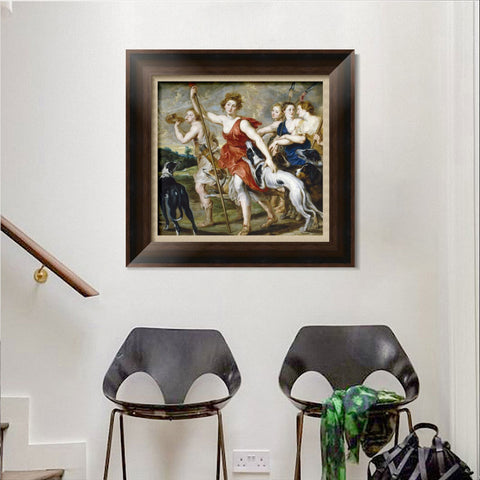 INVIN ART Framed Canvas Art Giclee Print Series#140 by Peter Paul Rubens Wall Art Living Room Home Office Decorations