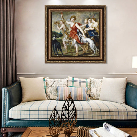 INVIN ART Framed Canvas Art Giclee Print Series#140 by Peter Paul Rubens Wall Art Living Room Home Office Decorations