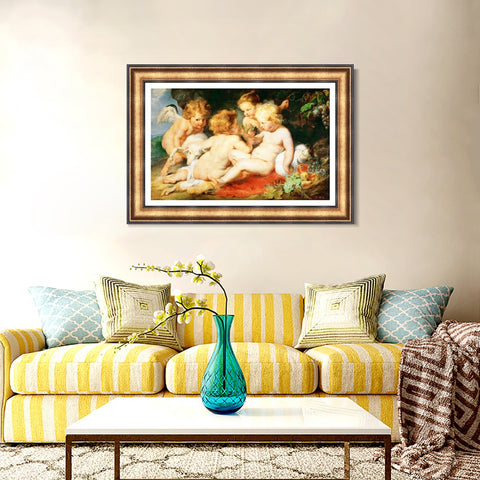 INVIN ART Framed Canvas Art Giclee Print Series#152 by Peter Paul Rubens Wall Art Living Room Home Office Decorations