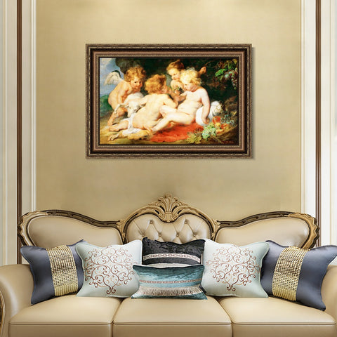 INVIN ART Framed Canvas Art Giclee Print Series#152 by Peter Paul Rubens Wall Art Living Room Home Office Decorations
