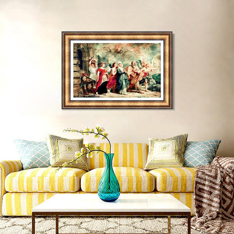 INVIN ART Framed Canvas Art Giclee Print Series#154 by Peter Paul Rubens Wall Art Living Room Home Office Decorations