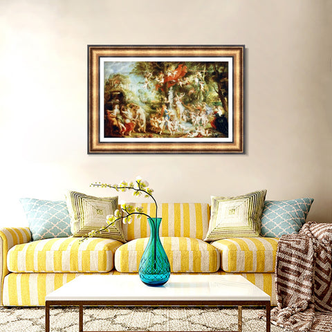 INVIN ART Framed Canvas Art Giclee Print Series#159 by Peter Paul Rubens Wall Art Living Room Home Office Decorations