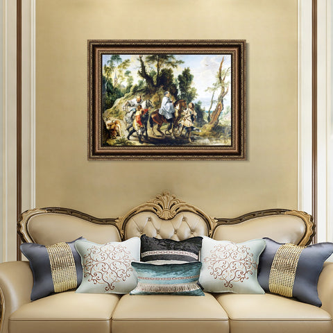 INVIN ART Framed Canvas Art Giclee Print Series#164 by Peter Paul Rubens Wall Art Living Room Home Office Decorations