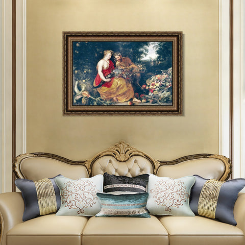 INVIN ART Framed Canvas Art Giclee Print Series#178 by Peter Paul Rubens Wall Art Living Room Home Office Decorations