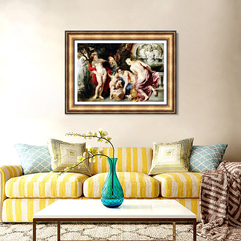 INVIN ART Framed Canvas Art Giclee Print Series#184 by Peter Paul Rubens Wall Art Living Room Home Office Decorations