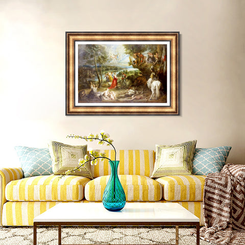INVIN ART Framed Canvas Art Giclee Print Series#186 by Peter Paul Rubens Wall Art Living Room Home Office Decorations