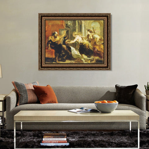 INVIN ART Framed Canvas Art Giclee Print Series#205 by Peter Paul Rubens Wall Art Living Room Home Office Decorations