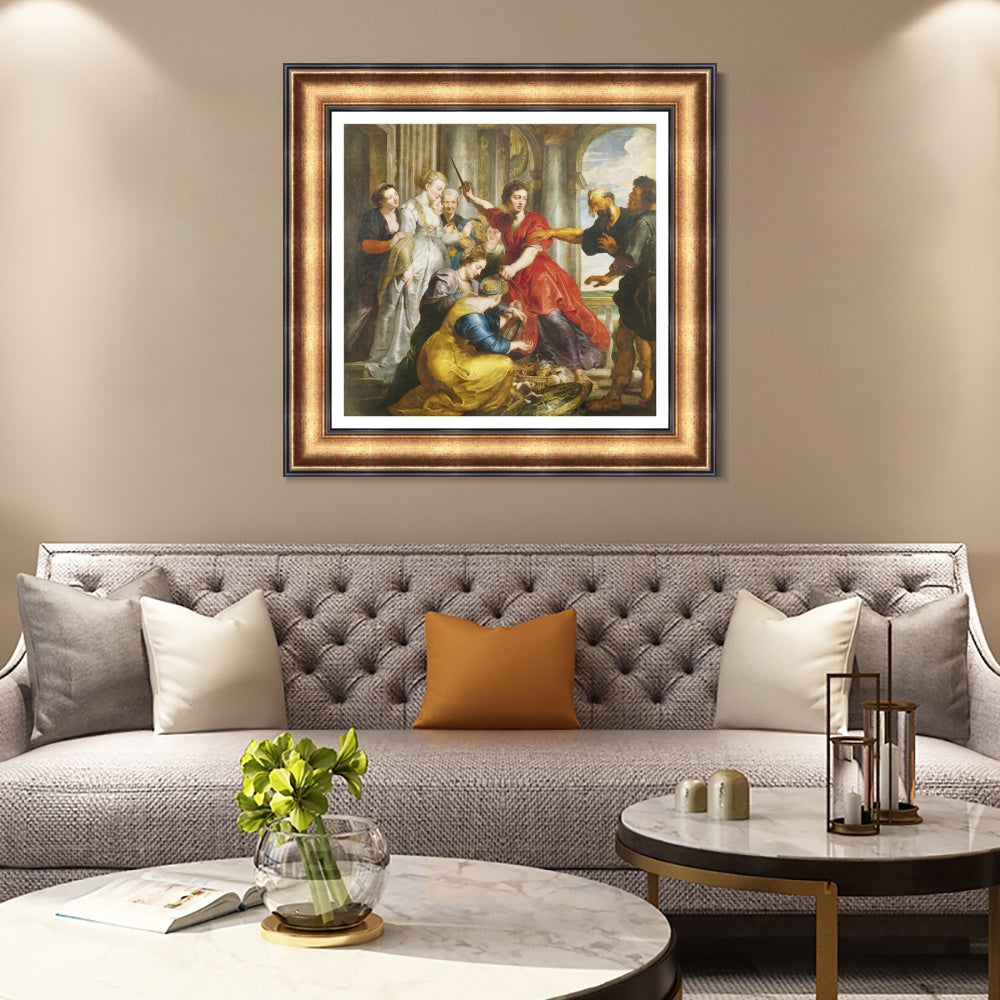 INVIN ART Framed Canvas Art Giclee Print Series#210 by Peter Paul Rubens Wall Art Living Room Home Office Decorations