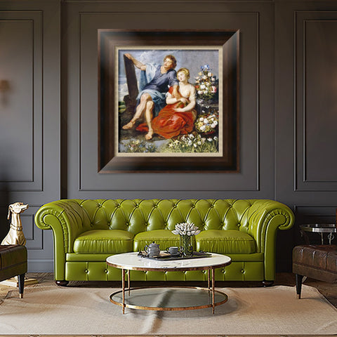 INVIN ART Framed Canvas Art Giclee Print Series#213 by Peter Paul Rubens Wall Art Living Room Home Office Decorations