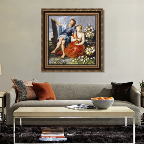 INVIN ART Framed Canvas Art Giclee Print Series#213 by Peter Paul Rubens Wall Art Living Room Home Office Decorations