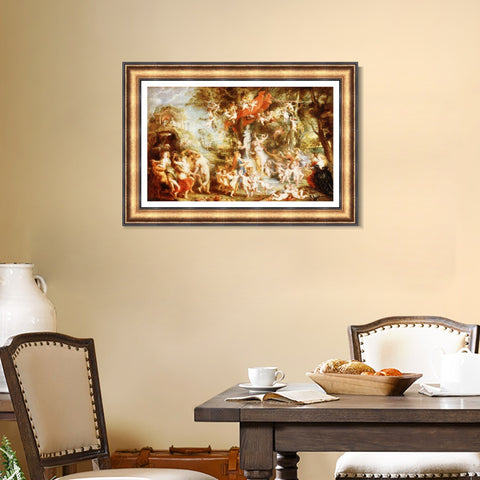 INVIN ART Framed Canvas Art Giclee Print Series#235 by Peter Paul Rubens Wall Art Living Room Home Office Decorations