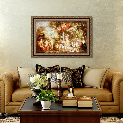 INVIN ART Framed Canvas Art Giclee Print Series#235 by Peter Paul Rubens Wall Art Living Room Home Office Decorations