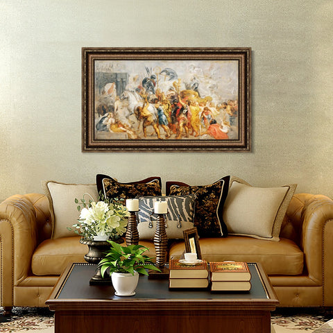 INVIN ART Framed Canvas Art Giclee Print Series#243 by Peter Paul Rubens Wall Art Living Room Home Office Decorations