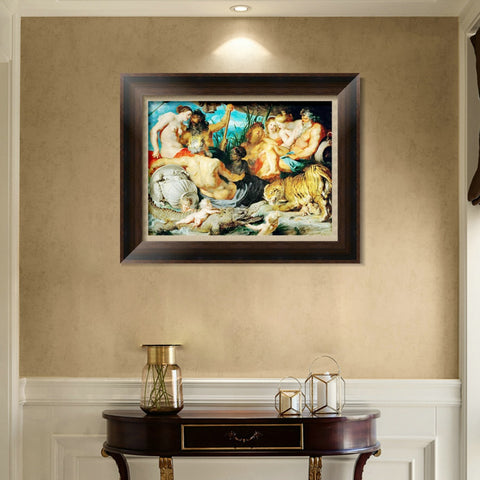 INVIN ART Framed Canvas Art Giclee Print Series#244 by Peter Paul Rubens Wall Art Living Room Home Office Decorations