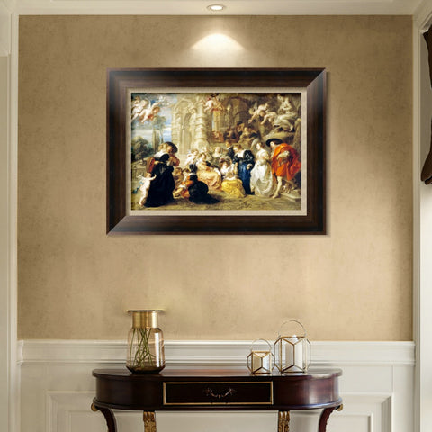 INVIN ART Framed Canvas Art Giclee Print Series#245 by Peter Paul Rubens Wall Art Living Room Home Office Decorations