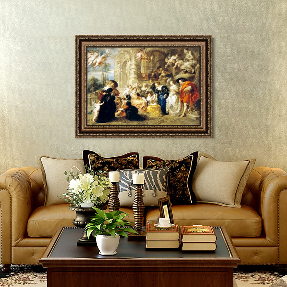 INVIN ART Framed Canvas Art Giclee Print Series#245 by Peter Paul Rubens Wall Art Living Room Home Office Decorations