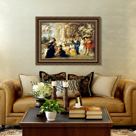 INVIN ART Framed Canvas Art Giclee Print Series#245 by Peter Paul Rubens Wall Art Living Room Home Office Decorations
