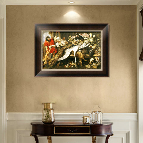 INVIN ART Framed Canvas Art Giclee Print Series#247 by Peter Paul Rubens Wall Art Living Room Home Office Decorations