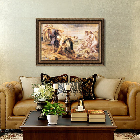 INVIN ART Framed Canvas Art Giclee Print Series#248 by Peter Paul Rubens Wall Art Living Room Home Office Decorations