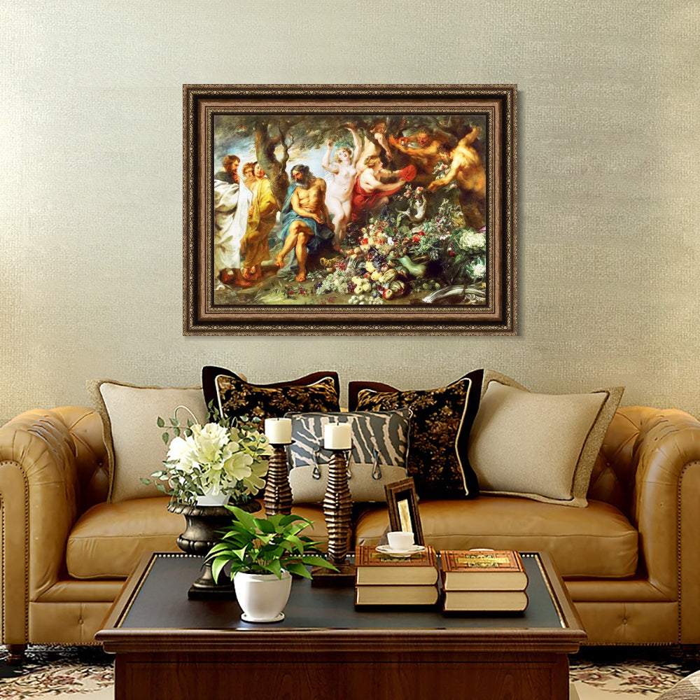 INVIN ART Framed Canvas Art Giclee Print Series#250 by Peter Paul Rubens Wall Art