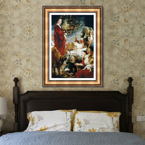 INVIN ART Framed Canvas Art Giclee Print Series#291 by Peter Paul Rubens Wall Art Living Room Home Office Decorations