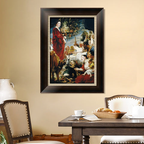 INVIN ART Framed Canvas Art Giclee Print Series#291 by Peter Paul Rubens Wall Art Living Room Home Office Decorations