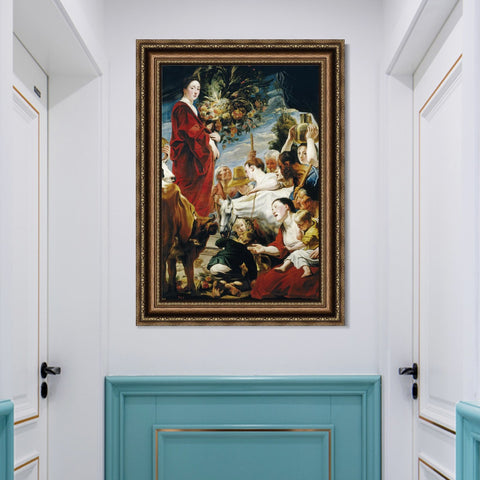 INVIN ART Framed Canvas Art Giclee Print Series#291 by Peter Paul Rubens Wall Art Living Room Home Office Decorations