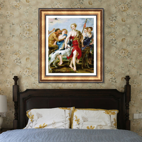 INVIN ART Framed Canvas Art Giclee Print Series#294 by Peter Paul Rubens Wall Art Living Room Home Office Decorations