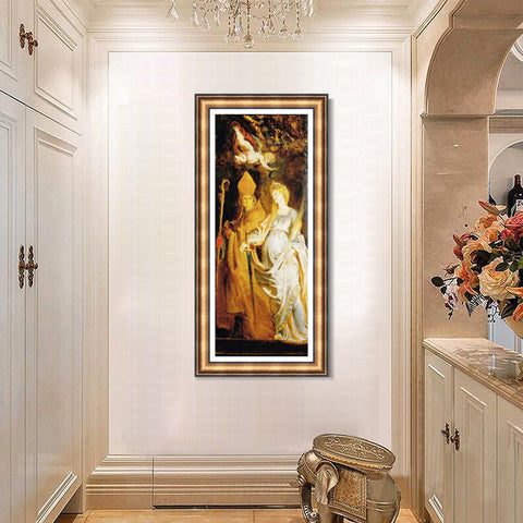 INVIN ART Framed Canvas Art Giclee Print Series#353 by Peter Paul Rubens Wall Art Living Room Home Office Decorations