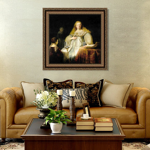 INVIN ART Framed Canvas Art Giclee Print Series#001 by Rembrandt Harmenszoon van Rijn Wall Art Living Room Home Office Decorations