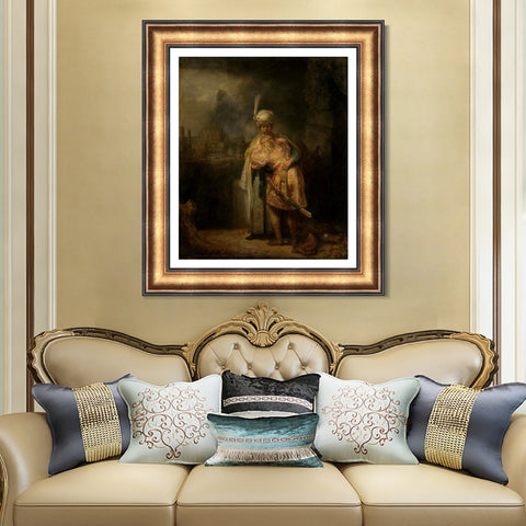 INVIN ART Framed Canvas Art Giclee Print Series#007 by Rembrandt Harmenszoon van Rijn Wall Art Living Room Home Office Decorations