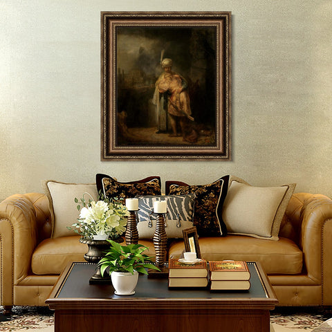 INVIN ART Framed Canvas Art Giclee Print Series#007 by Rembrandt Harmenszoon van Rijn Wall Art Living Room Home Office Decorations